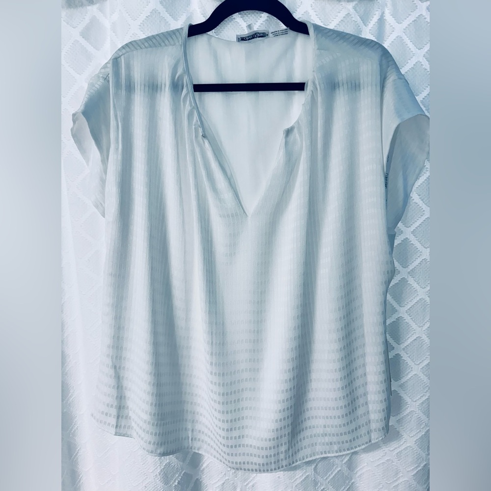 Calvin Klein Sheer White Blouse